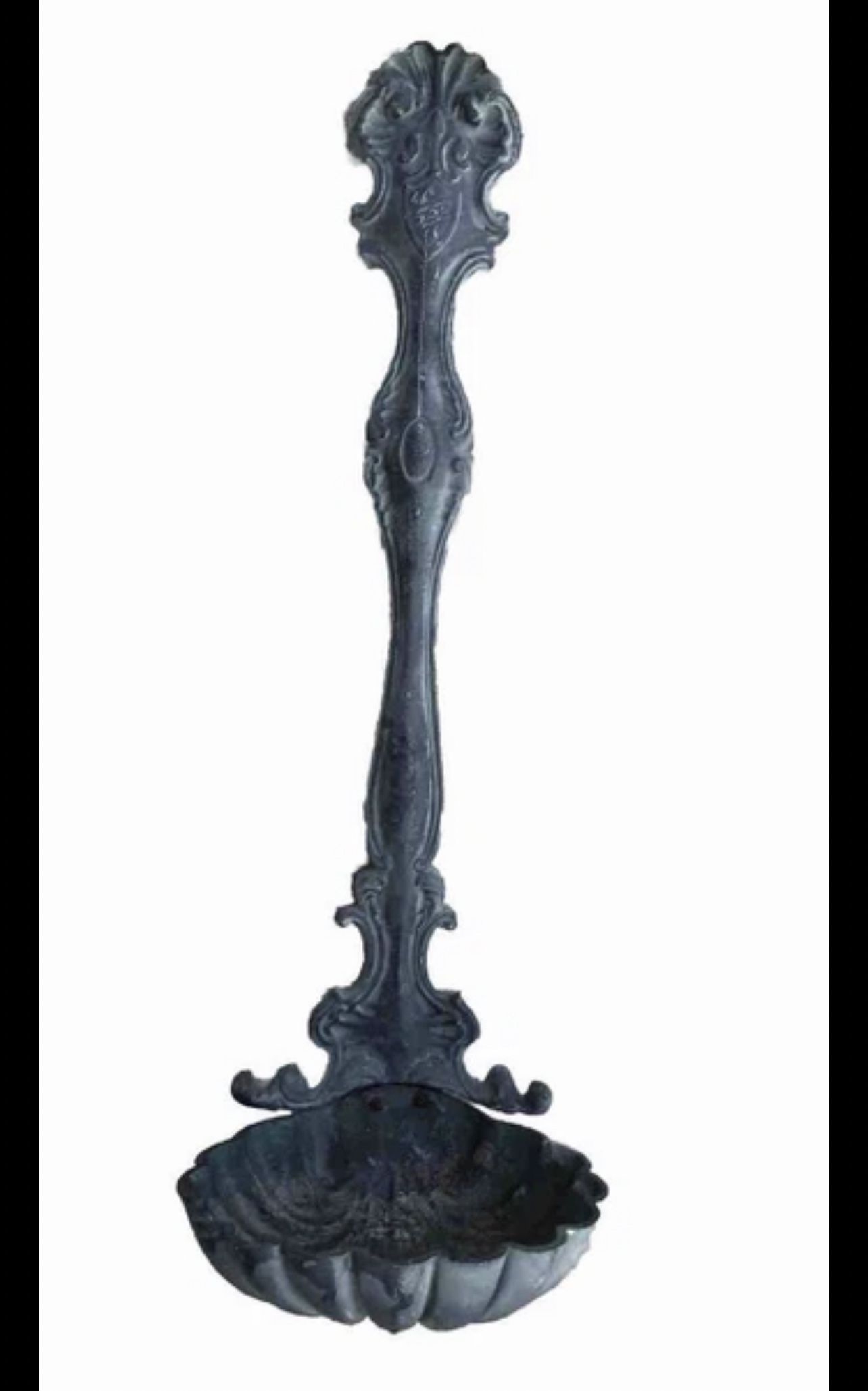 Mid Century Cast Iron Wall Ladle Plant Holder