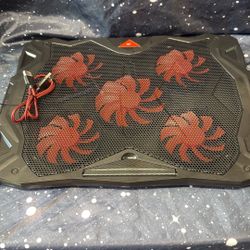 Laptop Red And Black Cooling Pad USB Powered Very Good