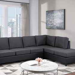 Wow Black Sectional 