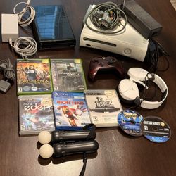 Video Game Bundle Lot Box Nintendo Wii U Xbox360 Playstation Accessories 