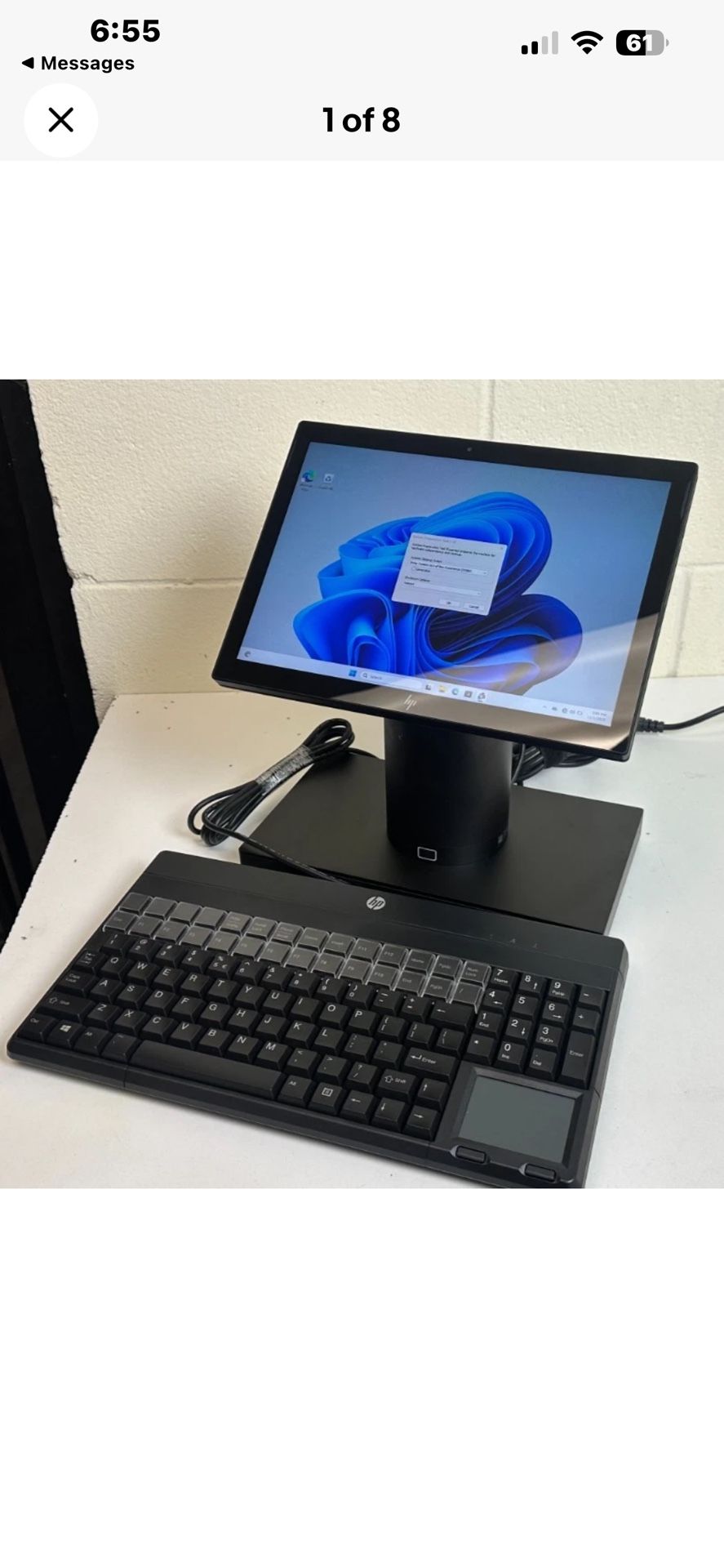 HP Engage Go Mobile POS 10" Touch Screen Intel Core i5 7th Gen, 8 GB Ram, 250 SS