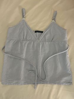 brandy melville blue and white stripe tank