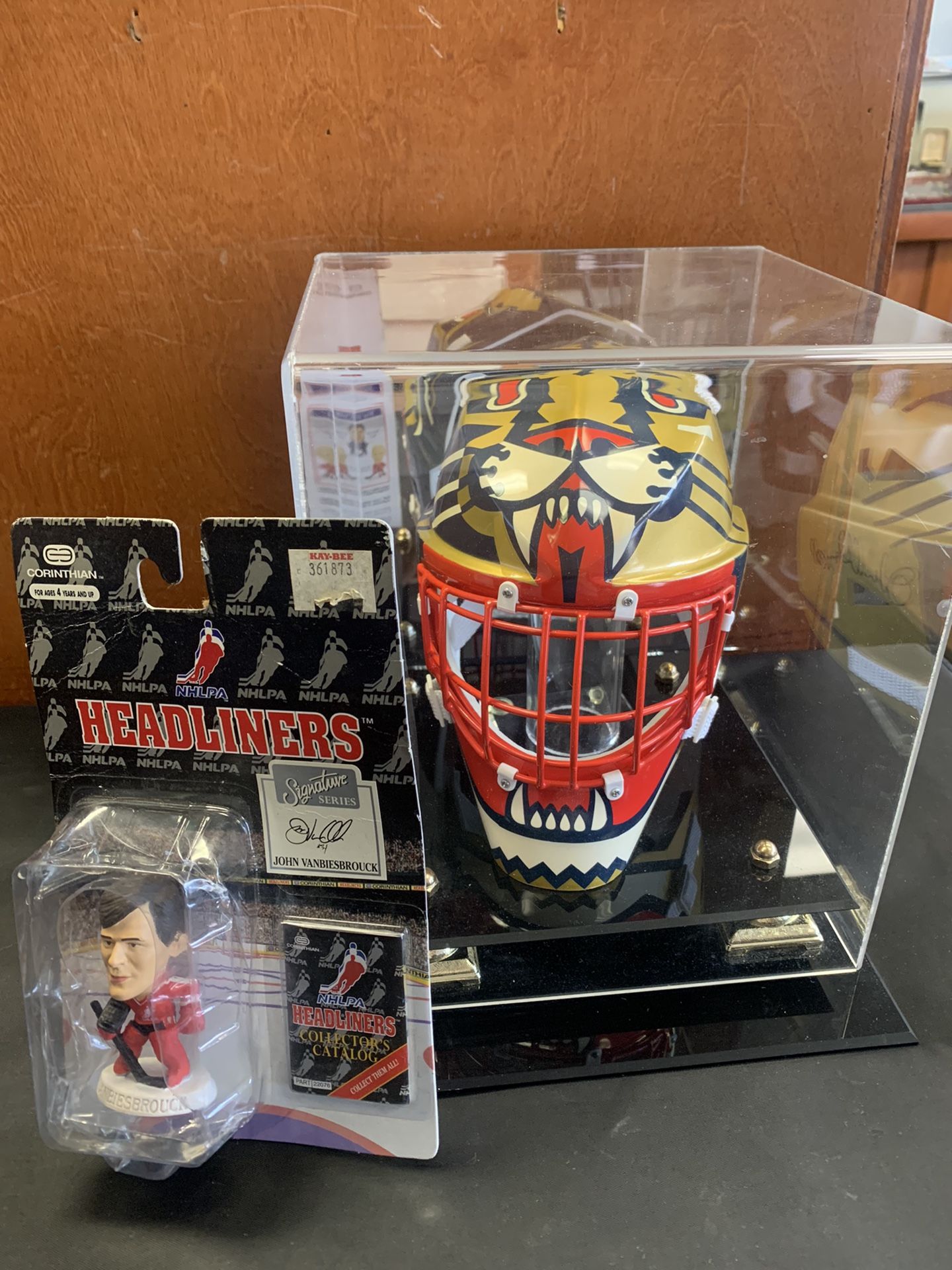 John Vanbiesbrouck Florida Panthers Autographed EA Sports Mini Helmet