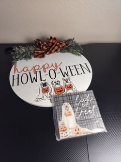 Doggy Halloween door decor