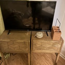 Boho Geometric Night Stands 