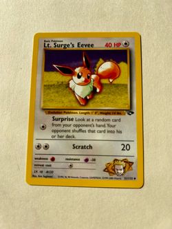 Pokemon Lt. Surge's Eevee - Gym Challenge (G2) wotc - NM charizard lucario umbreon moonbreon flareon