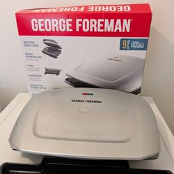 George Foreman 9-Serving Classic Plate Electric Indoor Grill and Panini Press,