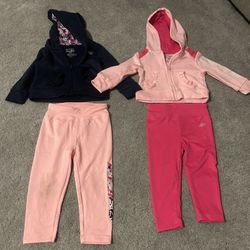 Skechers 2 Piece Set Active Jogger Jacket Hoodie  and Leggings 18 months 2 sets $20 