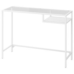 IKEA VITTSJO GLASS AND METAL DESK