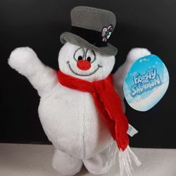Frosty The Snowman Stuffed Animal 10" Plush Top Hat Red Scarf Christmas Kids New