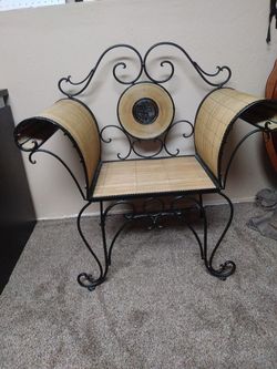 Wicker and Iron chair