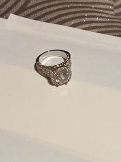 Silver Tone Halo ring
