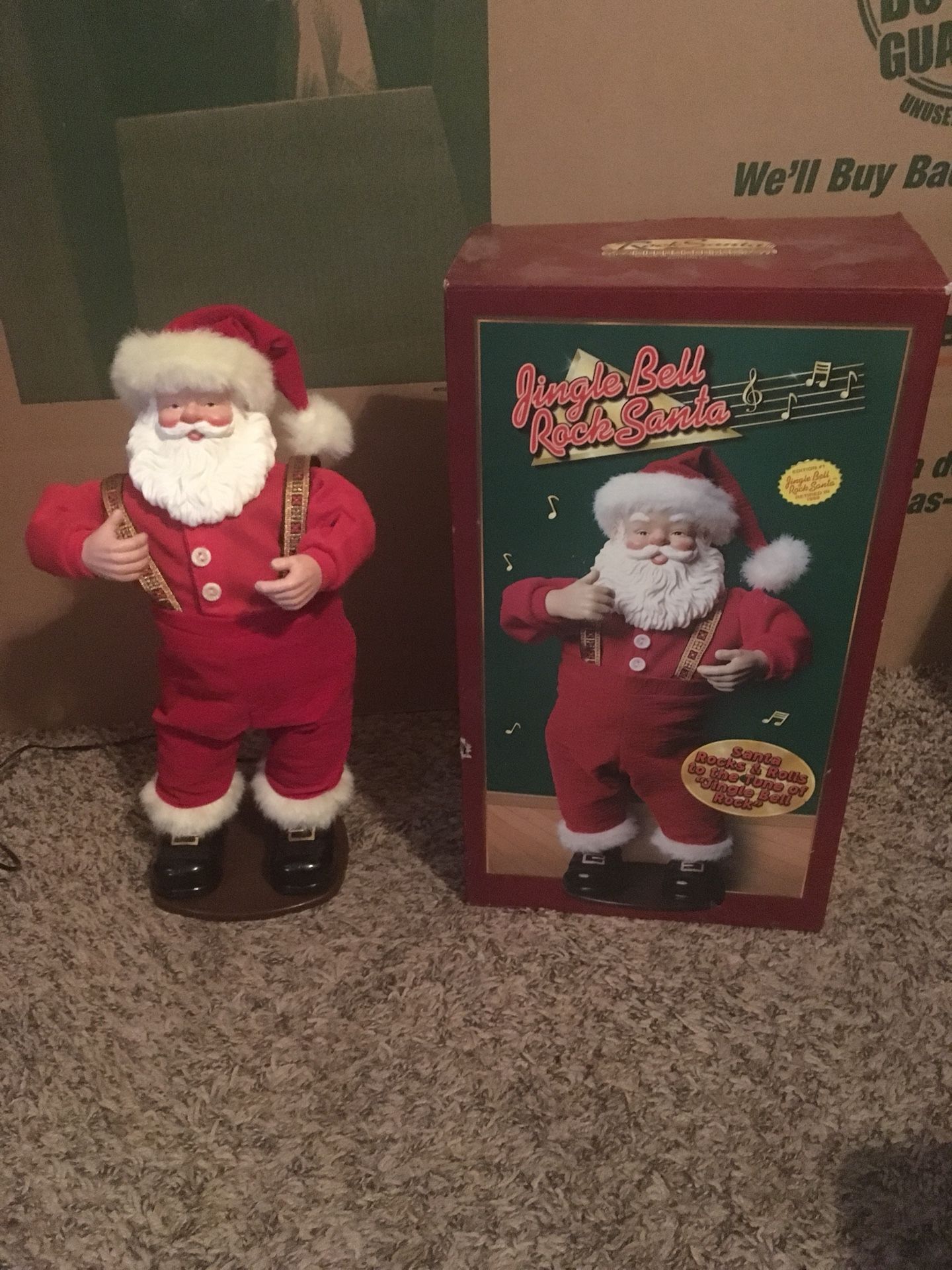 Animated Singing Dancing Santa Claus Jingle Bell Rock Christmas Decoration