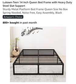 Queen metal bed frame