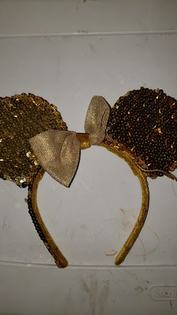 Gold minnie mouse ears Disney store