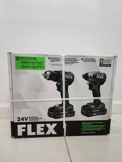 New FLEX 24V Brushless Cordless 2-Tool Combo Kit