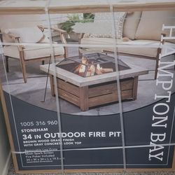 StoneHam Outdoor Fire Pit 34 Inch X 19.5 H