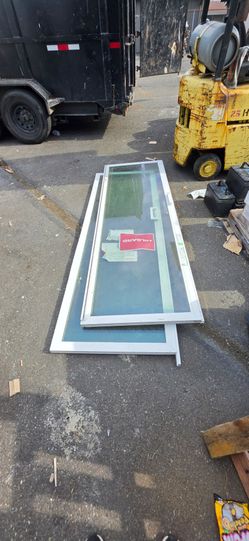 Glass panels from door