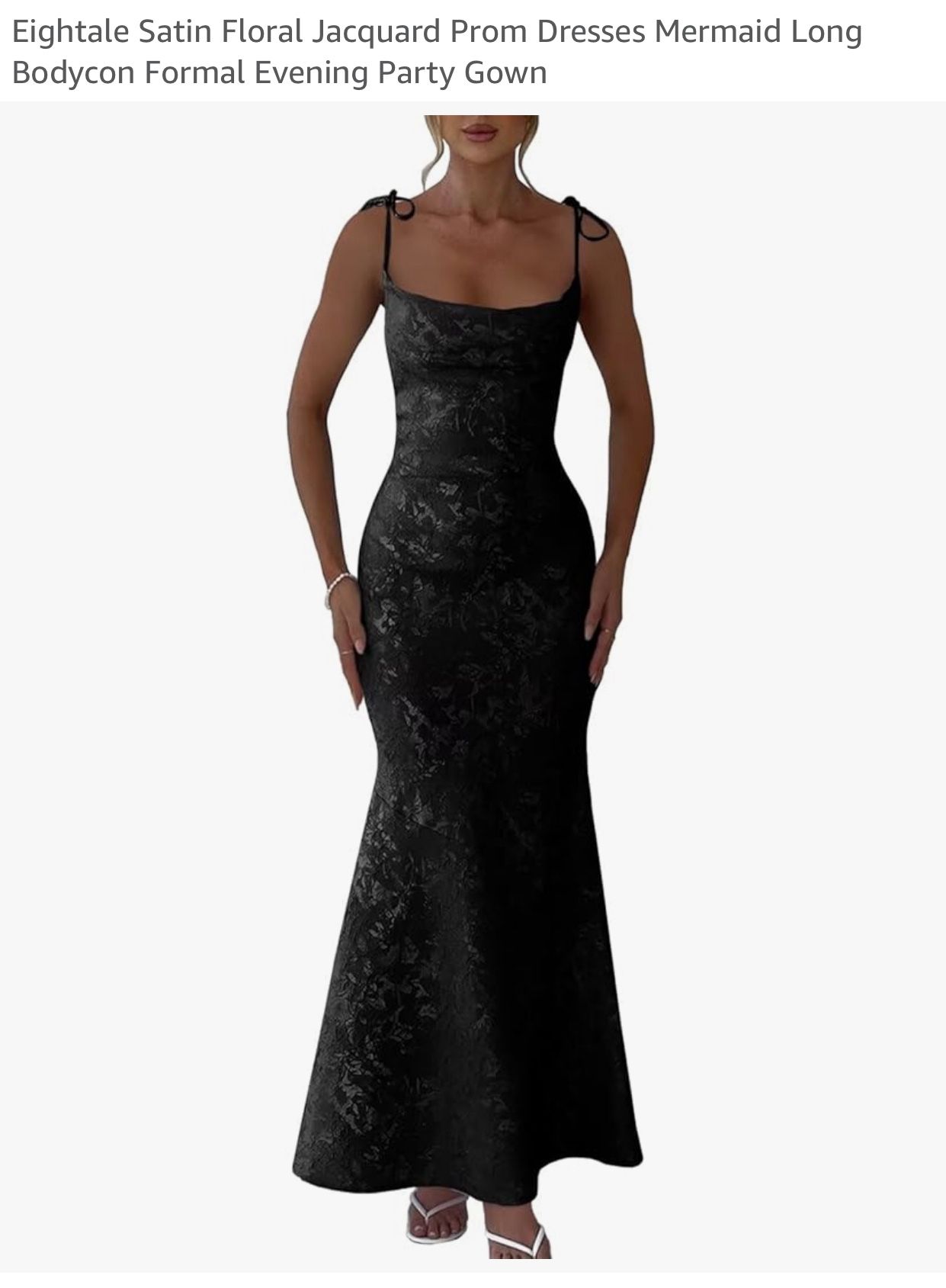 Black Satin Dress 