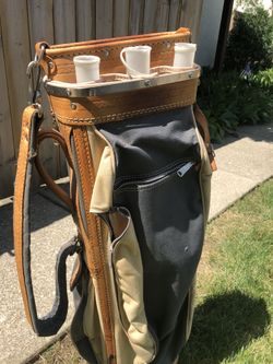 Vintage suede Atlantic golf bag very nice