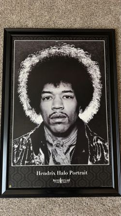 Jimi Hendrix Portrait Picture framed for Bar Pool Room Man Cave