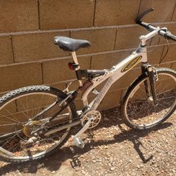 BIKE, NEED'S WORK BUT STILL IN GOOD SHAPE. 