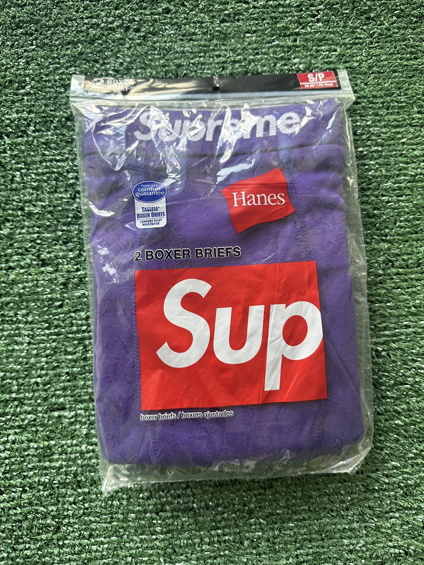 Supreme Hanes Boxer Briefs (2 Pack) Purple
