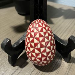 Jim Shore Heartwood Creek St/Pink Squares Egg