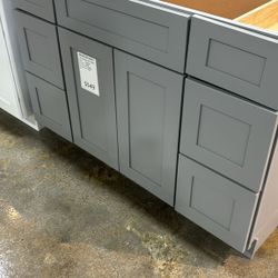 48” Grey Shaker bathroom Vanity