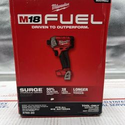 Milwaukee 2760-20 M18 FUEL SURGE 1/4" Hex Hydraulic Driver Bare Tool, Brand New 