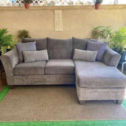 Comfy Dark Gray Modern Sectional Sofa