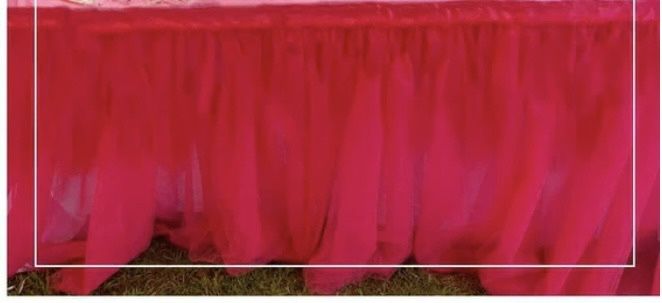 Pink Tulle Table Skirt
