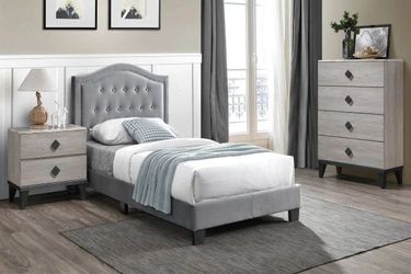 Twin Size Platform Bed With Orthopedic Mattress