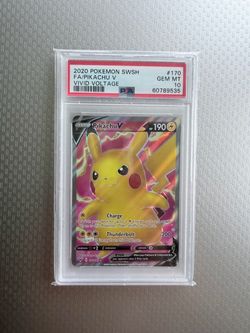 Pikachu V Full Art PSA 10 Vivid Voltage #170