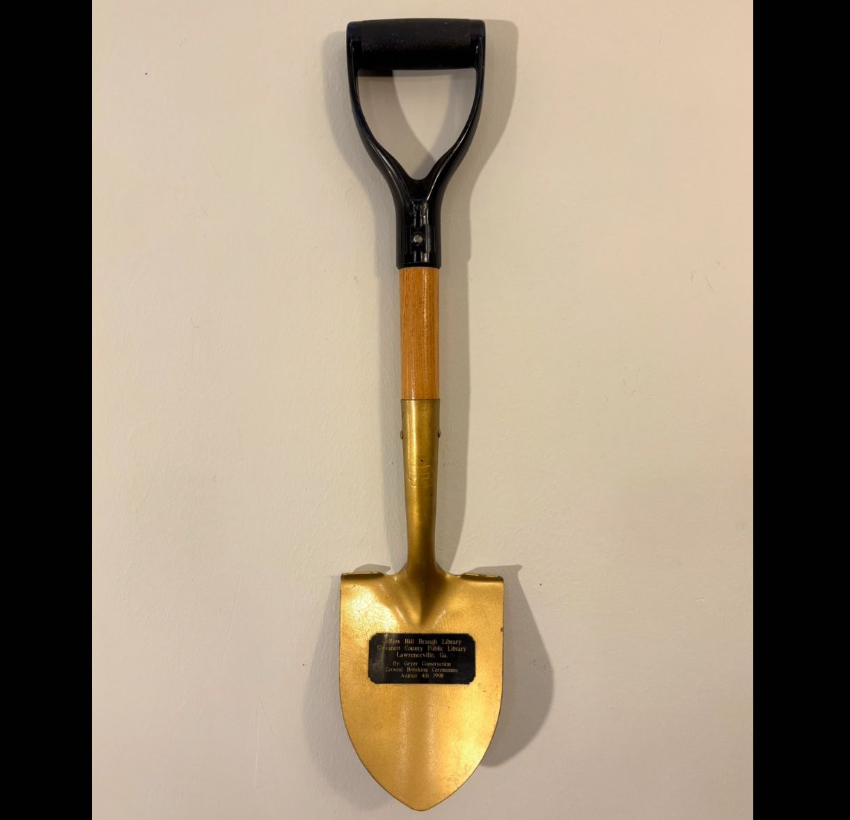 Ceremonial Ground Breaking Golden Shovel
