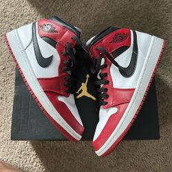 Jordan 1 Mid White/Red