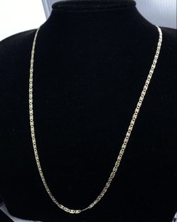 $800 Three Tone Yellow White and Rose Gold Valentino Chain Necklacece