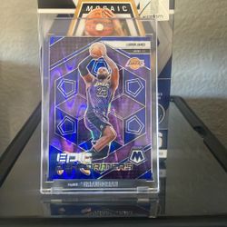 LEBRON JAMES 24-25 MOSAIC EPIC PERFORMERS BLUE FLUORESCENT #130/149