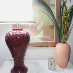 80’s Table Lamp, Mauve Retro Postmodern 