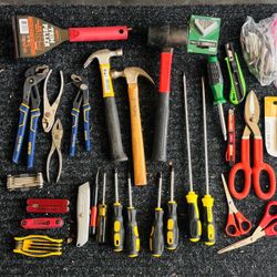 Hand Tool Sets with Trim Puller Irwin Pliers and Stanley Utility Knife