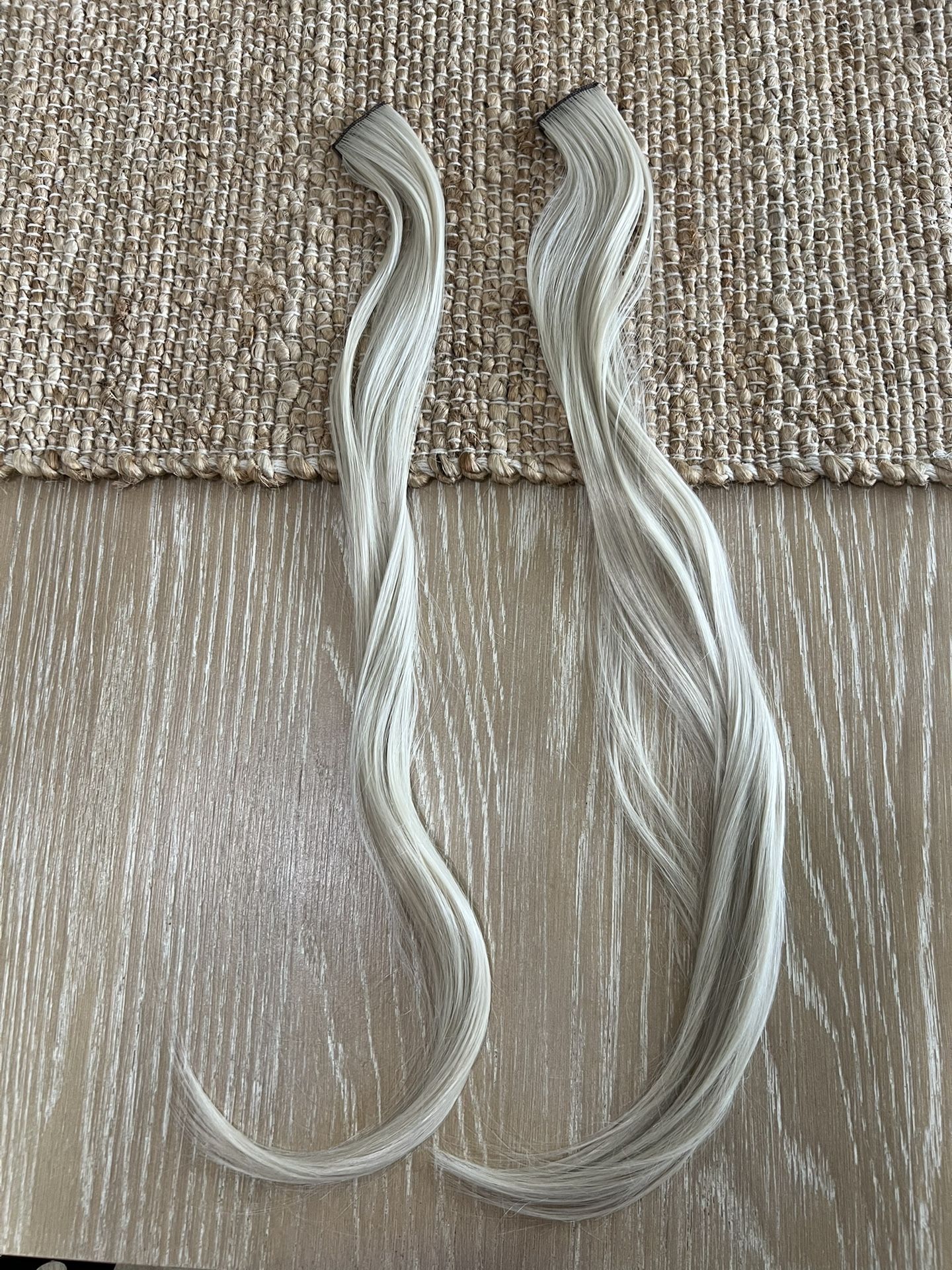 New Platinum Hair Extensions 24” (2 Clips Both For $10)