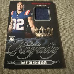 Treveyon Henderson New England Patriots Rookie Royalty Panini Memorabilia