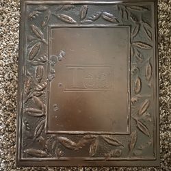 Brown Metal Tea Box