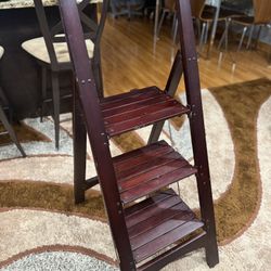 Folding Wooden Step Stool Ladder