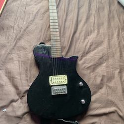 Guitar with amplifier 