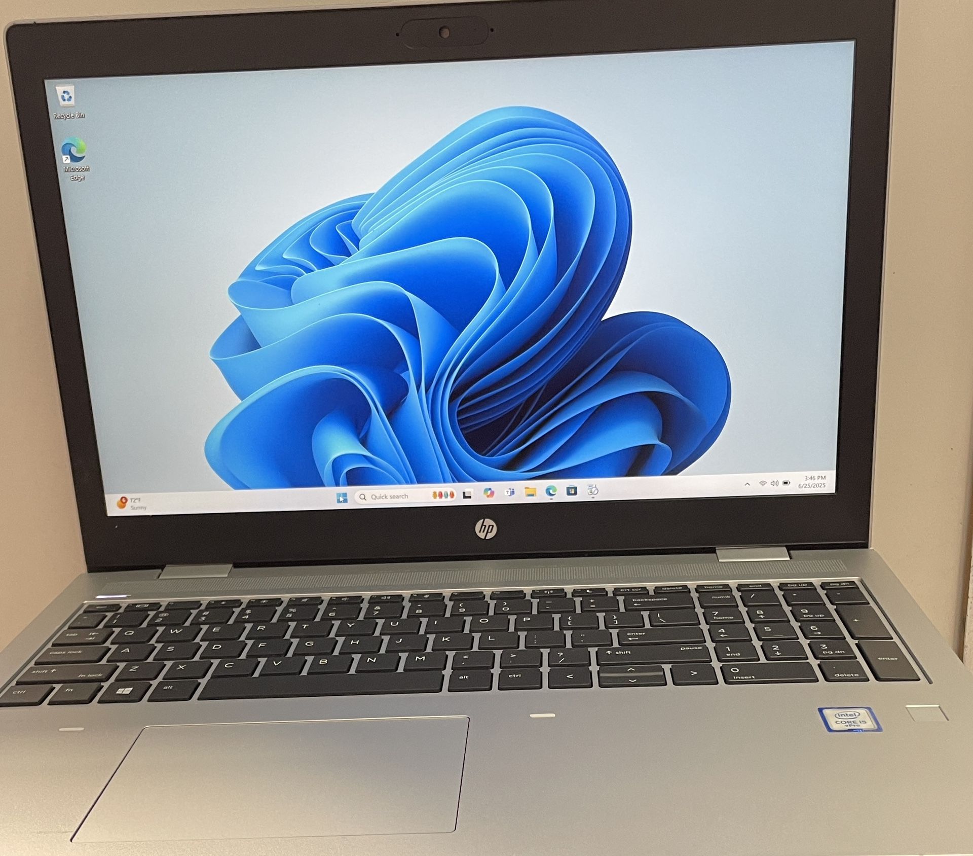 HP ProBook 650 G5 Laptop, 15.6” Screen Intel Core i5, 8GB RAM, 256GB SSD, Windows 11 Pro