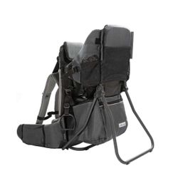 ClevrPlus Cross Country Baby Backpack Carrier, Grey, Toddler Hiking Backpack with Comfortable Seat, Adjustable Straps & Belt, Foldable Frame (B4)