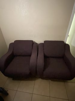 2 Purple Chairs