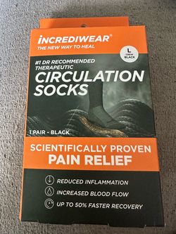 Incrediwear Therapeutic Circulation Socks Large Black