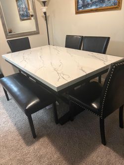 Marble dinning set
